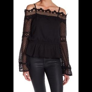 NWT size s black lace top Romeo & Juliet couture